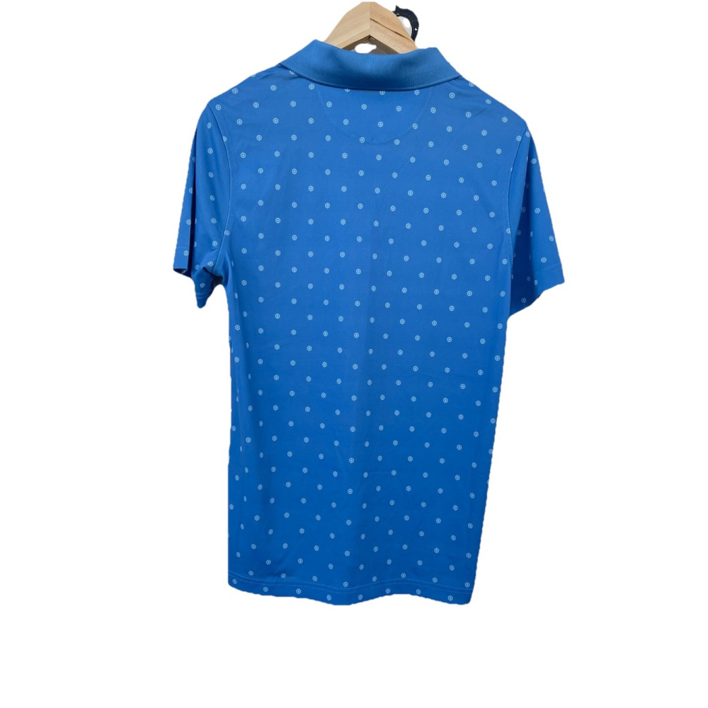 Goodfellow & Co Blue Polo Shirt Small Short Sleeve Patterned Golf Casual - Picture 2 of 13